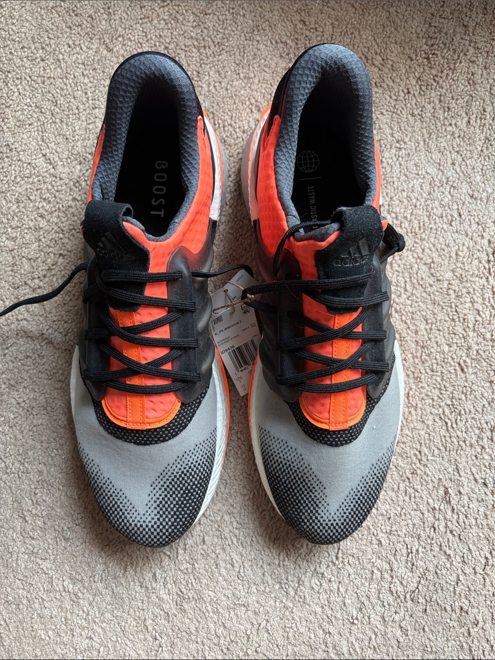 adidas Running Sneakers in Orange, Gray & Black